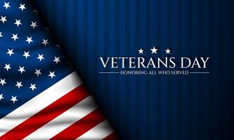 Happy Veterans Day United States of America background vector illustration