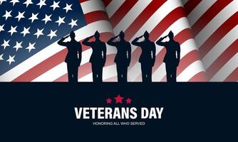 Happy Veterans Day United States of America background vector illustration