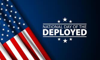 National Day Of The Deployed background vector illustration