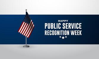 Happy Public Service Recognition Week Background Vector Illustration