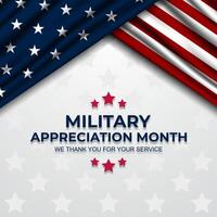 Happy National Military Appreciation Month Background Vector Illustration