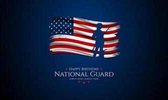 United States National Guard Birthday December 13 Background Vector Illustration