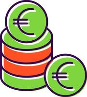 Euro Filled  Icon vector