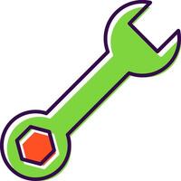 Spanner Filled  Icon vector