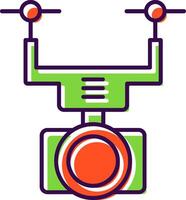 Camera Drone Filled  Icon vector