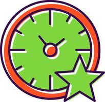 Favourite Time Filled  Icon vector