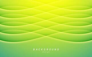 Green shiny gradient wave line abstract vector background design