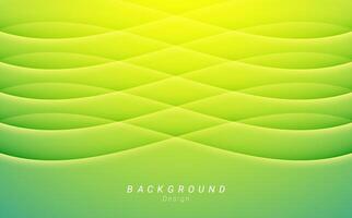 Green shiny gradient wave line abstract vector background design