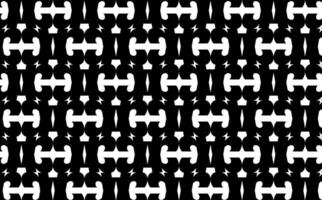 Abstract white black block seamless minimalist batik pattern vector background design