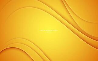 Orange minimalist wavy shape line shiny abstract vector background design