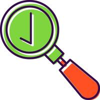 Magnifying Glass Filled  Icon vector