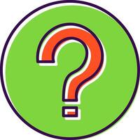 Question Filled  Icon vector