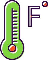 Fahrenheit Degrees Filled  Icon vector