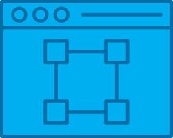 Text Editor Filled Blue  Icon vector