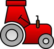 tractor línea lleno degradado icono vector