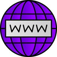 Internet Line Filled Gradient  Icon vector