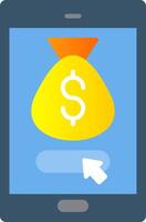 Online Payment Flat Gradient  Icon vector