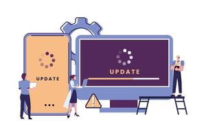 system update flat style illustration vector design