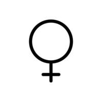 femenino contorno icono píxel Perfecto vector diseño bueno para sitio web y móvil aplicación hombre género icono