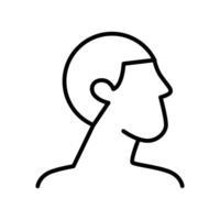 man side view outline thin icon vector design good for website and mobile app. man gender icon