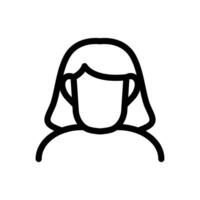 woman side view outline icon pixel perfect vector design good for website and mobile app. man gender icon