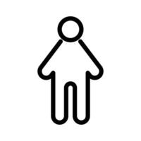 masculino contorno icono píxel Perfecto vector diseño bueno para sitio web y móvil aplicación hombre género icono