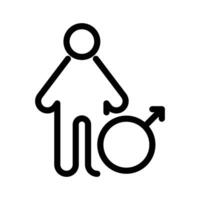 masculine outline icon pixel perfect vector design good for website and mobile app. man gender icon