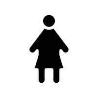 femenino sólido icono vector diseño bueno para sitio web y móvil aplicación hombre género icono