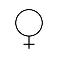 feminine outline thin icon vector design good for website and mobile app. man gender icon