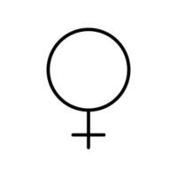 feminine outline thin icon vector design good for website and mobile app. man gender icon