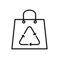 recycling shopping bag outline icon vector design good for web and mobile app