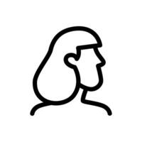 woman side view outline icon pixel perfect vector design good for website and mobile app. man gender icon