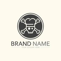 Hat chef logo template vector