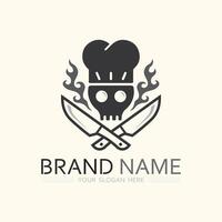 Hat chef logo template vector