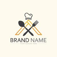 Hat chef logo template vector