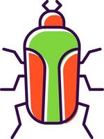 insecto lleno icono vector