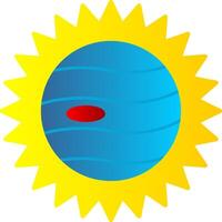 Eclipse Flat Gradient  Icon vector