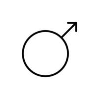 masculine outline thin icon vector design good for website and mobile app. man gender icon