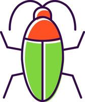 cucaracha lleno icono vector