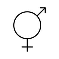 sexuality outline thin icon vector design good for website and mobile app. man gender icon