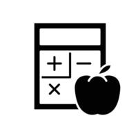 count calories solid icon vector design good for website or mobile app