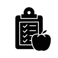 meal plan solid icon vector design good for website or mobile app