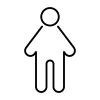 masculine outline thin icon vector design good for website and mobile app. man gender icon