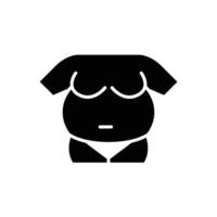 obesity solid icon vector design good for website or mobile app
