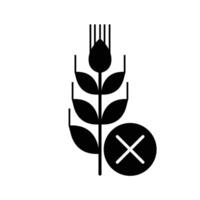 gluten gratis sólido icono vector diseño bueno para sitio web o móvil aplicación