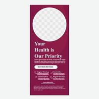 Health corporate roll up bannar design vector