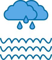 Flood Filled Blue  Icon vector