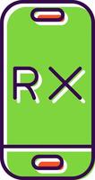 Rx Filled  Icon vector