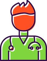 Doctor Filled  Icon vector