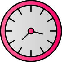 Clock Line Filled Gradient  Icon vector